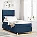 Letto sommier con materasso blu singolo in tessuto - Foto miniatura 2