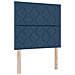Letto sommier con materasso blu singolo in tessuto - Foto miniatura 3