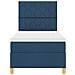 Letto sommier con materasso blu singolo in tessuto - Foto miniatura 8
