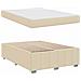 Struttura del letto con materasso Crema 160 x 200 cm Tessuto - Foto miniatura 6