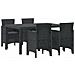 Set da Pranzo per Giardino 5 pcs Antracite Rattan Polt - Foto miniatura 1