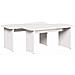 Tavolino da salotto 2 pcs Bianco 100 x 69 x 35.5 cm - Foto miniatura 5