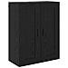 Credenza 2 pcs Rovere Nero Legno Stratificato e Vetro - Foto miniatura 7