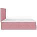 Struttura Letto Pouf con Materassi Rosa 200x200 cm Velluto - Foto miniatura 9