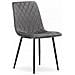 Sedia TURIN in velluto grigio scuro, design ergonomico x3 - Foto miniatura 2