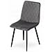 Sedia TURIN in velluto grigio scuro, design ergonomico x3 - Foto miniatura 7