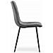 Sedia TURIN in velluto grigio scuro, design ergonomico x3 - Foto miniatura 6