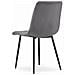 Sedia TURIN in velluto grigio scuro, design ergonomico x3 - Foto miniatura 5