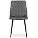 Sedia TURIN in velluto grigio scuro, design ergonomico x3 - Foto miniatura 3