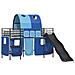 Struttura del letto loft per bambini Nero e Blu 74,5 x 190 cm - Foto miniatura 1