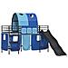Struttura del letto loft per bambini Nero e Blu 74,5 x 190 cm - Foto miniatura 4