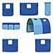 Struttura del letto loft per bambini Nero e Blu 74,5 x 190 cm - Foto miniatura 8