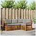 Set divani con cuscino 4 pcs Grigio Naturale e Chiaro - Foto miniatura 2