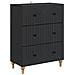 Mobile con Cassetti Nero 66 x 34,5 x 90 cm Legno ingegnerizzato - Foto miniatura 1