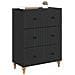 Mobile con Cassetti Nero 66 x 34,5 x 90 cm Legno ingegnerizzato - Foto miniatura 2