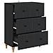 Mobile con Cassetti Nero 66 x 34,5 x 90 cm Legno ingegnerizzato - Foto miniatura 3