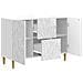 Credenza Bianco Lucido 89 x 34,5 x 60 cm Legno ingegnerizzato - Foto miniatura 2