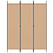 Paravento a 3 pannelli Beige 150 x 200 cm Tessuto - Foto miniatura 4