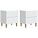 Armadio da Notte con cassetto 2 pcs Bianco 43 x 34,5 x 48 cm - Foto miniatura 1