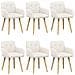 Sedie da pranzo 6 pcs Bouclé Crema 59 x 57 x 85 cm - Foto miniatura 1