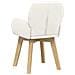 Sedie da pranzo 6 pcs Bouclé Crema 59 x 57 x 85 cm - Foto miniatura 5