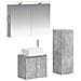 Set di mobili per il bagno 4 pcs Grigio Cemento - Foto miniatura 1