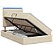 Letto con contenitore LED e materasso Crema 120 x 200 cm - Foto miniatura 1