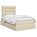 Letto con contenitore LED e materasso Crema 120 x 200 cm - Foto miniatura 3