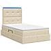 Letto con contenitore LED e materasso Crema 120 x 200 cm - Foto miniatura 9