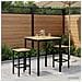 Tavolo Bar da Giardino Bianco e Nero 80 x 80,5 x 105 cm - Foto miniatura 2