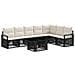 Set Divano da Giardino 8 pz Nero e Bianco Crema polyrattan - Foto miniatura 1