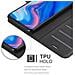 Custodia Compatibile Con Huawei P Smart Z In Nero Carbone - Coperchio Protettiva Con Chiusura Magnetica, Funzione Stand E Tasca Per Le Carte - Foto miniatura 5