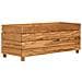 Letto Rialzato 100x40x38 cm Legno di Teak di Recupero e Acciaio - Foto miniatura 8