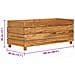 Letto Rialzato 100x40x38 cm Legno di Teak di Recupero e Acciaio - Foto miniatura 9