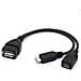 Micro Usb Otg Cavo Sdoppiatore Di Alimentazione Enhancer Cavo Usb 2.0 Una Femmina Al Micro Usb Maschio E Micro 5 Pin Adattatore Femminile Host Ricarica Converter (micro Maschio Dritto)  - Foto miniatura 1