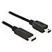 0.5m, USB2.0-C / USB2.0 Mini-B 0.5m USB A USB C Nero cavo USB - Foto miniatura 1