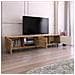 Galhad - Mobile Tv In Stile Scandinavo / Tavolino Tv Minimalista / Porta Tv Per Salotto / Luci Led / 175 Cm (quercia Dorata)  - Foto miniatura 2