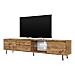 Galhad - Mobile Tv In Stile Scandinavo / Tavolino Tv Minimalista / Porta Tv Per Salotto / Luci Led / 175 Cm (quercia Dorata)  - Foto miniatura 1