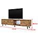 Galhad - Mobile Tv In Stile Scandinavo / Tavolino Tv Minimalista / Porta Tv Per Salotto / Luci Led / 175 Cm (quercia Dorata)  - Foto miniatura 5