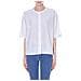 Camicia Donna In Cotone Bianco A Maniche Corte - Foto miniatura 2