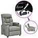 Poltrona Alzapersona Reclinabile Grigio Chiaro In Tessuto - Foto miniatura 1