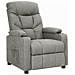 Poltrona Alzapersona Reclinabile Grigio Chiaro In Tessuto - Foto miniatura 2