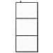 Parete Doccia Walk In 80x195 Cm In Vetro Smerigliato Esg Nero - Foto miniatura 3