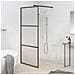 Parete Doccia Walk In 80x195 Cm In Vetro Smerigliato Esg Nero - Foto miniatura 1