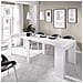 Tavolo Allungabile Cognolo, Tavolo Da Pranzo Multiuso, Consolle Estensibile Multiposizione Con Porta Allunghe Incluso, 54/239x90h77 Cm, Bianco - Foto miniatura 1