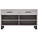 Panca Porta Scarpe Grigio Sonoma 102x35x55 Cm Legno Multistrato - Foto miniatura 7