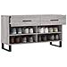 Panca Porta Scarpe Grigio Sonoma 102x35x55 Cm Legno Multistrato - Foto miniatura 9