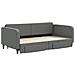 Divano Letto Estraibile Cassetti Grigio Scuro 100x200cm Tessuto - Foto miniatura 2