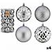 Set Di Palline Di Natale Argentato Pvc Ø 8 Cm (4 Unità) - Foto miniatura 1