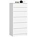 Cassettiera K60, 6 cassetti, 60x40x130 cm, Colore Bianco - Foto miniatura 1